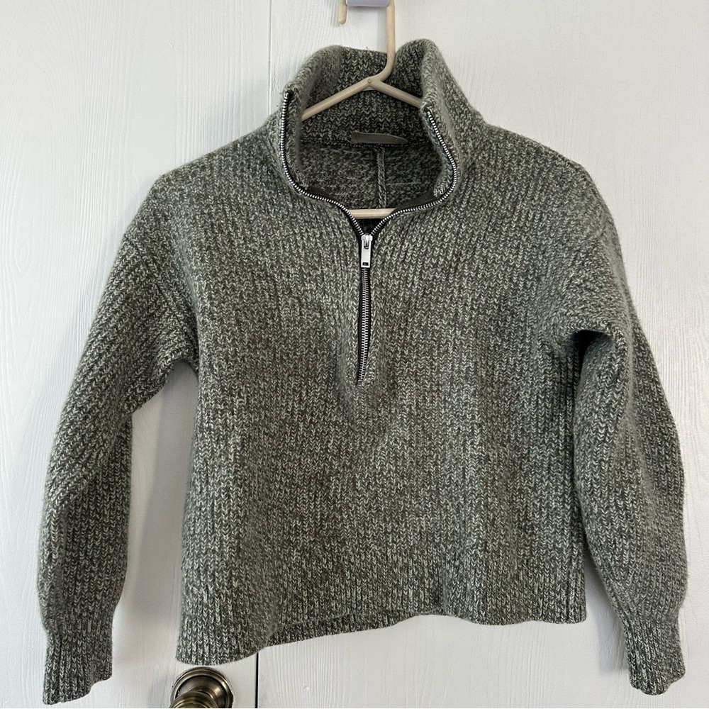 Everlane Quarter Zip Wool Sweater